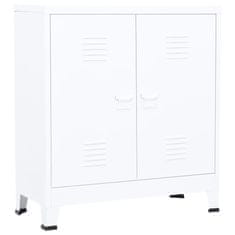 Vidaxl Kancelářská skříň bílá 90 x 40 x 100 cm ocel
