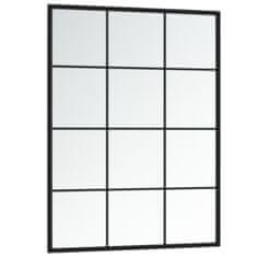 Vidaxl Nástěnné zrcadlo černé 80 x 60 cm kov
