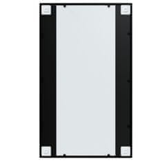 Vidaxl Nástěnné zrcadlo černé 100 x 60 cm kov