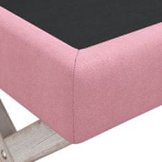 Greatstore Stolička s úložným prostorem růžová 110x45x49 cm samet