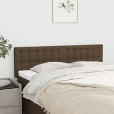 Greatstore Čela postele 2 ks tmavě hnědá 72 x 5 x 78/88 cm textil