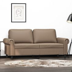 Greatstore 2místná pohovka cappuccino 140 cm umělá kůže