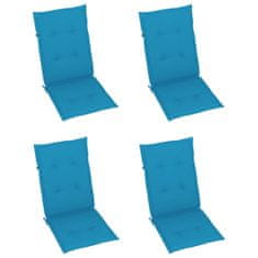 Vidaxl Polstry na zahradní židle 4 ks modré 120 x 50 x 3 cm