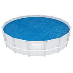 Vidaxl Solární kryt Bestway pro bazén Flowclear, kulatý, 462 cm, modrý