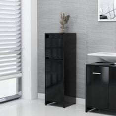 shumee Koupelnová skříňka černá 30 x 30 x 95 cm dřevotříska