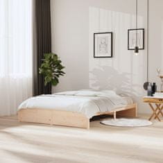 shumee Rám postele masivní dřevo 160 x 200 cm