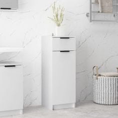 Greatstore Koupelnová skříňka lesklá bílá 32 x 34 x 90 cm kompozitní dřevo