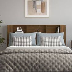 shumee Čelo postele s úložným prostorem hnědý dub 180x18,5x104,5 cm