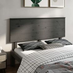 Vidaxl Čelo postele šedé 164 x 6 x 82,5 cm masivní borovice
