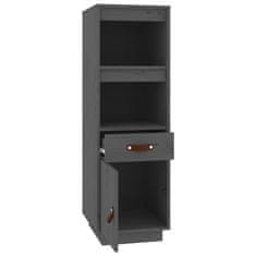 Vidaxl Skříň highboard šedá 34x40x108,5 cm masivní borové dřevo