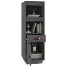 Vidaxl Skříň highboard šedá 34x40x108,5 cm masivní borové dřevo