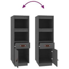 Vidaxl Skříň highboard šedá 34x40x108,5 cm masivní borové dřevo