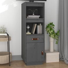 Greatstore Skříň highboard šedá 34x40x108,5 cm masivní borové dřevo