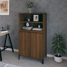 Vidaxl Skříň highboard hnědý dub 60 x 36 x 110 cm kompozitní dřevo