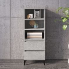 Greatstore Skříň highboard betonově šedá 40 x 36 x 110 cm kompozitní dřevo