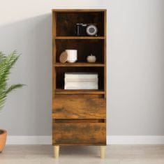 Vidaxl Skříň highboard kouřový dub 40 x 36 x 110 cm kompozitní dřevo