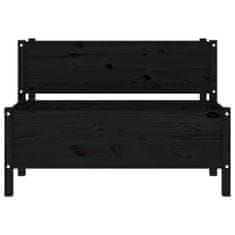 Vidaxl Truhlík černý 110 x 84 x 75 cm masivní borové dřevo