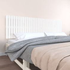 Vidaxl Nástěnné čelo postele bílé 204 x 3 x 60 cm masivní borové dřevo