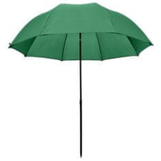 Greatstore Rybářský deštník zelený 240 x 210 cm
