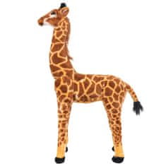 Greatstore Stojící plyšová hračka, žirafa, žlutohnědá, XXL