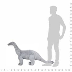 Vidaxl Stojící plyšová hračka, dinosaurus brachiosaurus, šedý, XXL