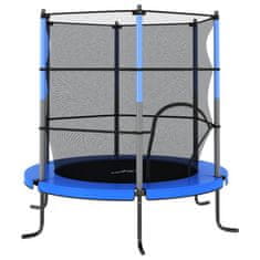 shumee vidaXL trampolína se sítí kulatá 140x160 cm modrá