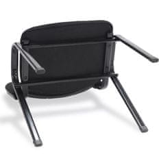 Greatstore Stohovatelné kancelářské židle 16 ks textilní černé
