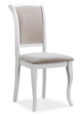 ATAN Jídelní čalouněná židle MN-SC bílá/béžová