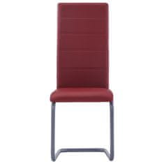 Vidaxl Konzolové jídelní židle 2 ks červené umělá kůže