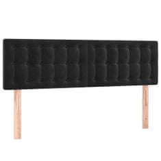 Greatstore Box spring postel s matrací černá 140 x 190 cm samet