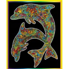 Colorvelvet Colorvelvet Sametový obrázek Delfín 47x35cm

