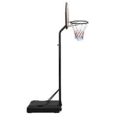 Greatstore Basketbalový koš černý 237-307 cm polyethylen