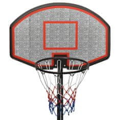 Greatstore Basketbalový koš černý 237-307 cm polyethylen