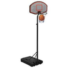 Vidaxl Basketbalový koš černý 237-307 cm polyethylen