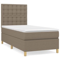 Vidaxl Box spring postel s matrací taupe 90x190 cm textil