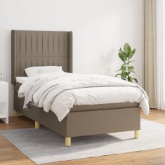 Vidaxl Box spring postel s matrací taupe 100 x 200 cm textil