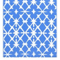 Vidaxl Venkovní koberec modrý a bílý 120 x 180 cm PP
