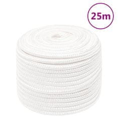 Vidaxl Lodní lano celobílé 12 mm 25 m polypropylen