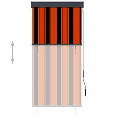 Vidaxl Venkovní roleta 80 x 250 cm oranžovohnědá