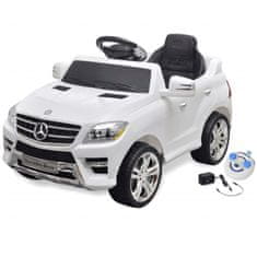 Greatstore Elektrické dětské auto Mercedes Benz ML350 bílé 6 V, dálkové ovládání