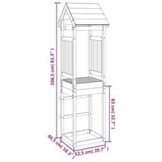 Greatstore Hrací věž 52,5 x 46,5 x 206,5 cm masivní dřevo douglasky