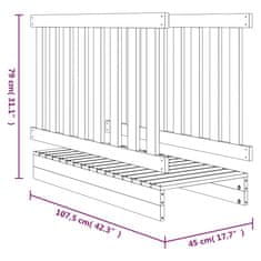 Greatstore Můstek 45 x 107,5 x 79 cm masivní borové dřevo