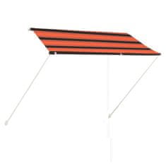 Greatstore Zatahovací markýza 250 x 150 cm oranžovo-hnědá