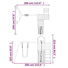 Vidaxl Dětské hřiště na zahradu masivní dřevo douglasky