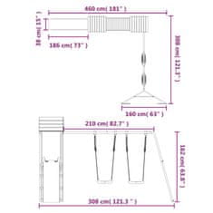 Vidaxl Dětské hřiště na zahradu impregnované borové dřevo
