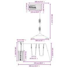 Vidaxl Dětské hřiště na zahradu masivní dřevo douglasky