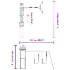 Vidaxl Dětské hřiště na zahradu impregnované borové dřevo