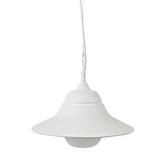 ACA ACA Lighting bílé venkovní závěsné svítidlo JULIE 1XE27 IP44 s opálovým sklem JULIE1PWH