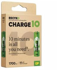 GP nabíjecí baterie ReCyko Charge 10 AA (HR6) 1700mAh, 4ks