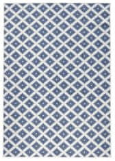 NORTHRUGS Kusový koberec Twin-Wendeteppiche 103128 blau creme – na ven i na doma 80x150